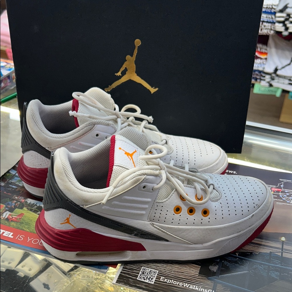 Jordan White, Red, and Black Men's Sneakers